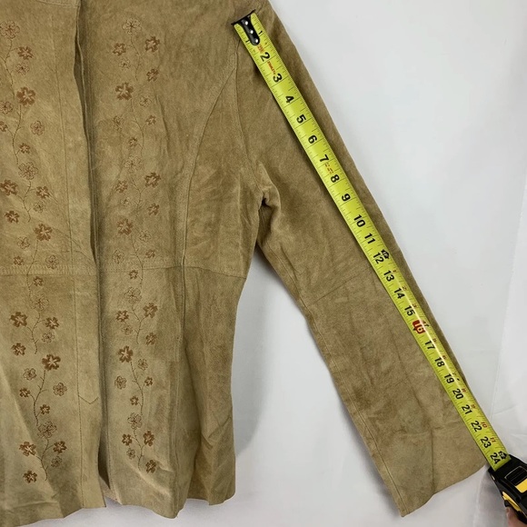 Clifford & Wills Jacket Blazer Tan Genuine Suede Button Down Western Cowgirl - Picture 7 of 8